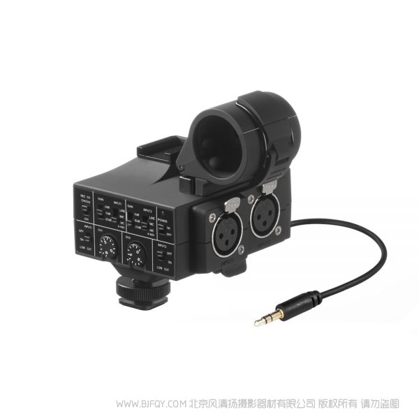 楓笛 Saramonic MixMic適配器 雙聲道 音頻混音器 專業(yè)級麥克風 混音控制臺 錄音室
