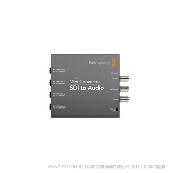 BMD Mini Converter SDI to Audio SD或HD格式(較高可達1080p60)的SDI信號源上進行音頻解嵌的理想之選