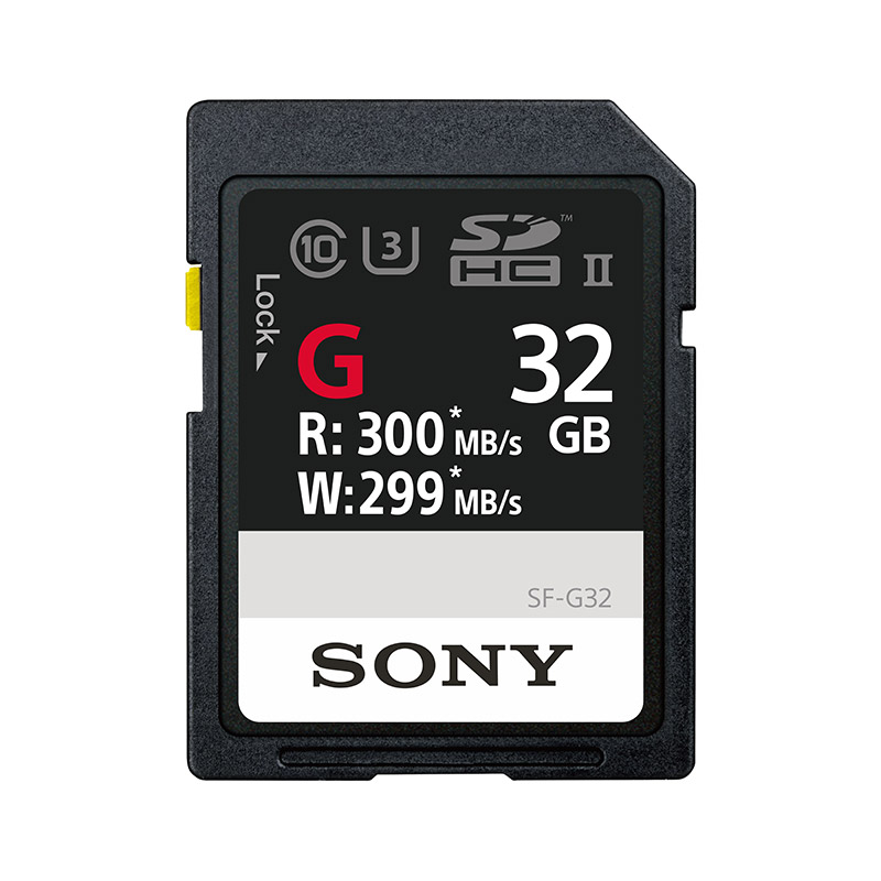索尼 Sony SF-G32/T1 CN SD存儲卡-G系列 SFG32 高速存儲卡 相機內存卡 讀取300mb 寫入 299mb 微單 全畫幅相機適用 A7M3 A7R3